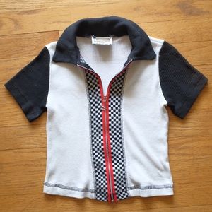 Vintage 90’s zip up racer t-shirt